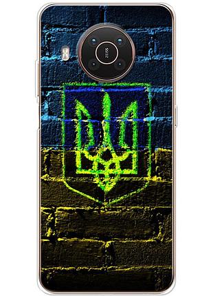Чохол силіконовий з картинкою на nokia x10 (патріотичний, герб україни)