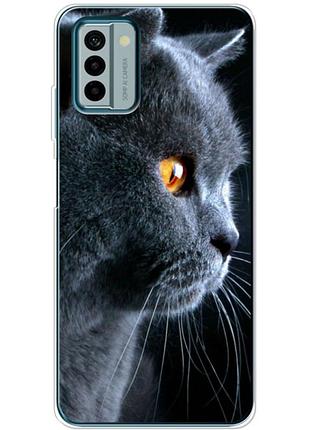 Чехол силиконовый с картинкой на nokia g22 (британский кот)
