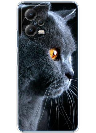 Чехол силиконовый с картинкой на xiaomi poco x5 5g (британский кот)