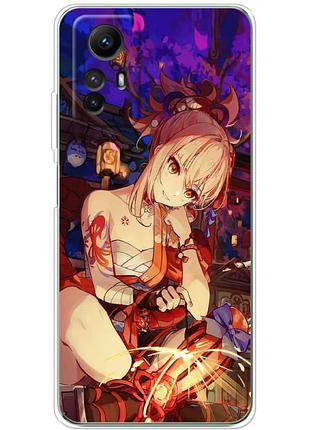 Чехол силиконовый с картинкой на xiaomi redmi note 12s (аниме, anime)