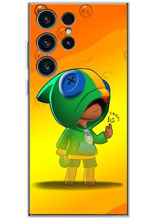 Чехол силиконовый с картинкой на samsung galaxy s23 ultra (s918) (бравл старс, brawl stars)