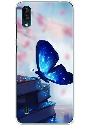 Чехол силиконовый с картинкой на zte blade a51 lite (бабочка)