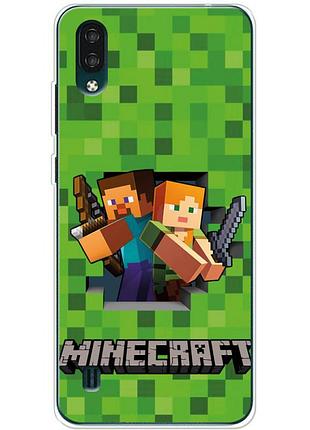 Чехол силиконовый с картинкой на zte blade a51 lite (майнкрафт, minecraft)