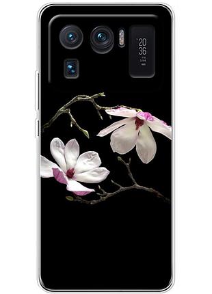 Чехол силиконовый с картинкой на xiaomi mi 11 ultra (цветок, монголия)