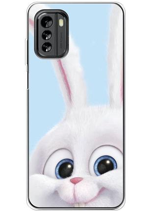 Чехол силиконовый с картинкой на nokia g60 (кролик снежок)