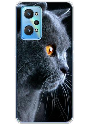 Чехол силиконовый с картинкой на realme gt2 (британский кот)