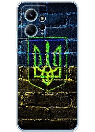 Чехол силиконовый с картинкой на xiaomi redmi note 12 4g (патриотический, герб украины)