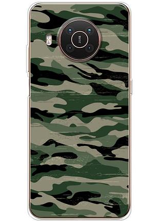 Чехол силиконовый с картинкой на nokia x20 (патриотический, камуфляж)