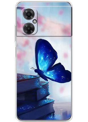 Чехол силиконовый с картинкой на xiaomi redmi note 11r (бабочка)