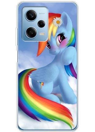 Чехол силиконовый с картинкой на xiaomi redmi note 12 pro 5g (литл пони, my little pony)