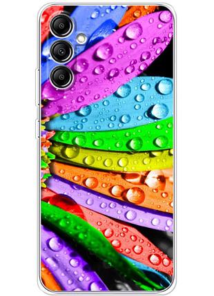 Чехол силиконовый с картинкой на samsung galaxy a34 5g (a346) (цветные листья)