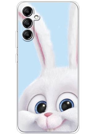 Чехол силиконовый с картинкой на samsung galaxy a34 5g (a346) (кролик снежок)
