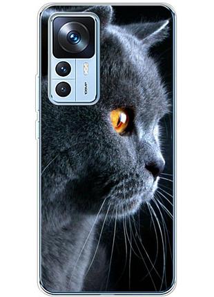 Чехол силиконовый с картинкой на xiaomi 12t (британский кот)