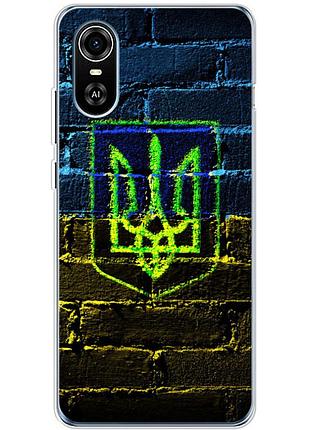 Чехол силиконовый с картинкой на zte blade a31 plus (патриотический, герб украины)