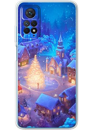 Чехол силиконовый с картинкой на xiaomi redmi note 12 pro 4g (новогодний)