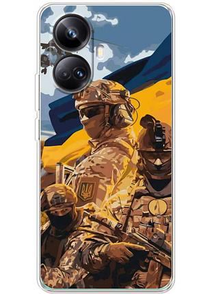 Чохол силіконовий з картинкою на realme 10 pro plus (патріотичний, воїни зсу)