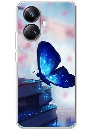 Чехол силиконовый с картинкой на realme 10 pro plus (бабочка)