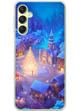 Чехол силиконовый с картинкой на samsung galaxy a24 (a245) (новогодний)