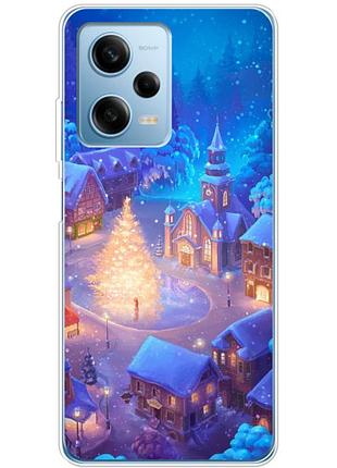 Чехол силиконовый с картинкой на xiaomi redmi note 12 pro plus 5g (новогодний)