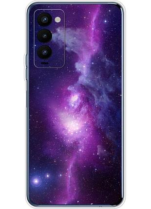 Чехол силиконовый с картинкой на tecno camon 18p (космос)
