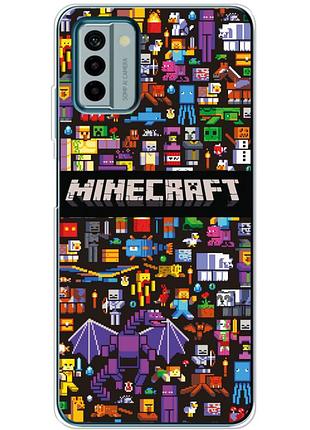 Чохол силіконовий з картинкою на nokia g22 (майнкрафт, minecraft)