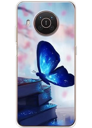 Чехол силиконовый с картинкой на nokia x20 (бабочка)