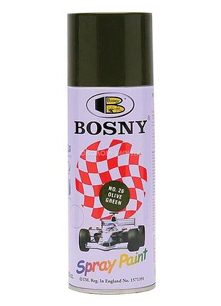 Акриловая аэрозольная краска bosny зеленый оливковый 400мл