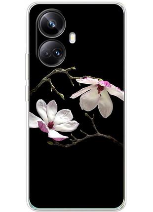Чохол силіконовий з картинкою на realme 10 pro plus (квітка, манголія)