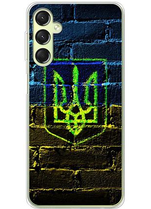 Чехол силиконовый с картинкой на samsung galaxy a24 (a245) (патриотический, герб украины)