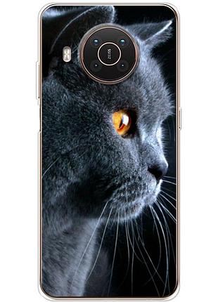 Чохол силіконовий з картинкою на nokia x20 (британський кіт)