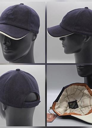 Мужская шерстяная кепка loro piana, бейсболка loro piana, кепка лоро пиано зима, зимняя кепка, теплая кепка синий