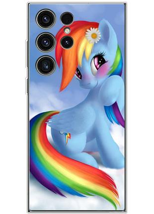 Чехол силиконовый с картинкой на samsung galaxy s23 ultra (s918) (литл пони, my little pony)
