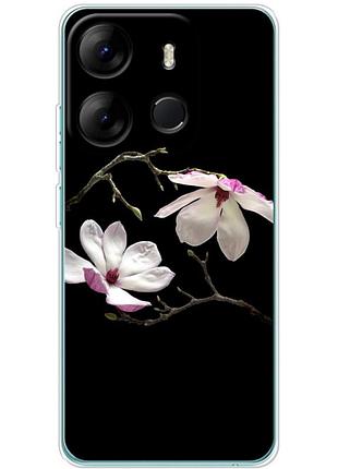 Чохол силіконовий з картинкою на tecno spark go 2023 (квітка, манголія)