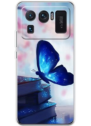 Чехол силиконовый с картинкой на xiaomi mi 11 ultra (бабочка)