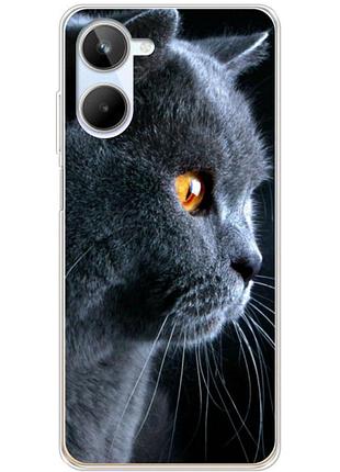 Чехол силиконовый с картинкой на realme 10 4g (британский кот)