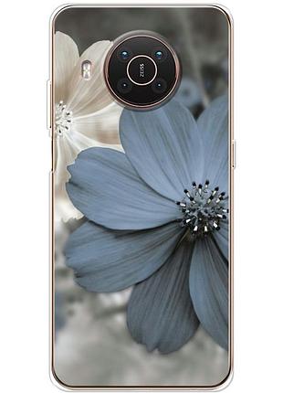Чехол силиконовый с картинкой на nokia x10 (цветок гербера)