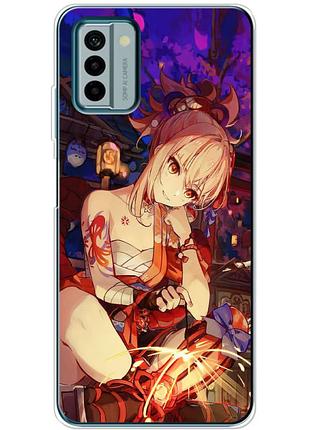 Чехол силиконовый с картинкой на nokia g22 (аниме, anime)