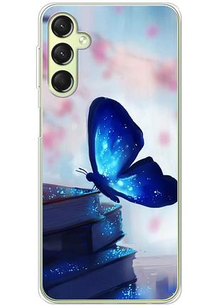 Чехол силиконовый с картинкой на samsung galaxy a24 (a245) (бабочка)