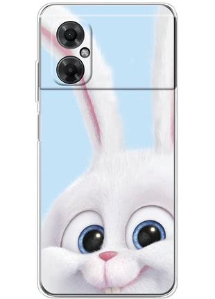 Чохол силіконовий з картинкою на xiaomi redmi note 11r (кролик сніжок)