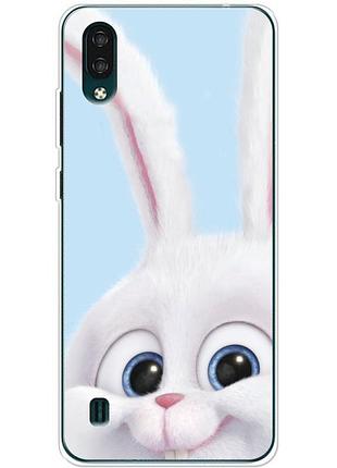 Чехол силиконовый с картинкой на zte blade a51 lite (кролик снежок)