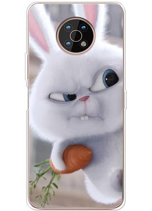 Чохол силіконовий з картинкою на nokia g50 (кролик сніжок)