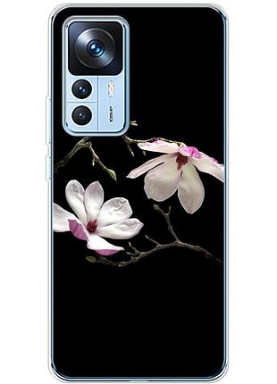 Чехол силиконовый с картинкой на xiaomi 12t (цветок, монголия)
