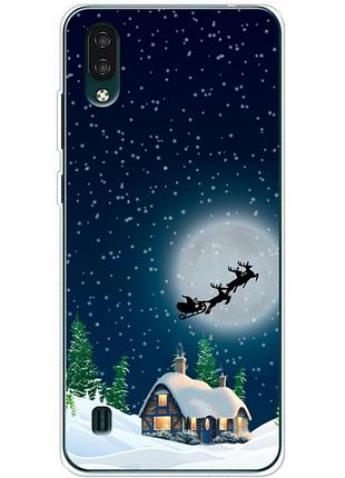 Чехол силиконовый с картинкой на zte blade a51 lite (новогодний)