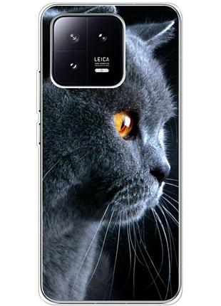 Чехол силиконовый с картинкой на xiaomi 13 (британский кот)