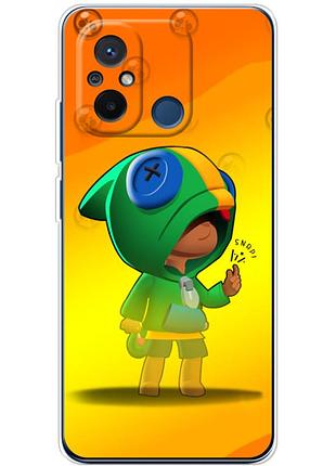 Чехол силиконовый с картинкой на xiaomi redmi 12c (бравл старс, brawl stars)