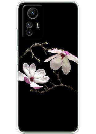 Чехол силиконовый с картинкой на xiaomi redmi note 12s (цветок, монголия)