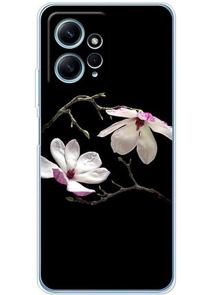 Чехол силиконовый с картинкой на xiaomi redmi note 12 4g (цветок, монголия)