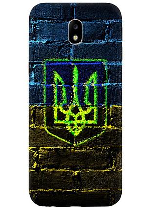 Чехол силиконовый с картинкой на samsung galaxy j7 2017 (j730) (патриотический, герб украины)
