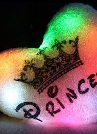 Подушка ночник princess хутро плюш (як ведмідь тедді)