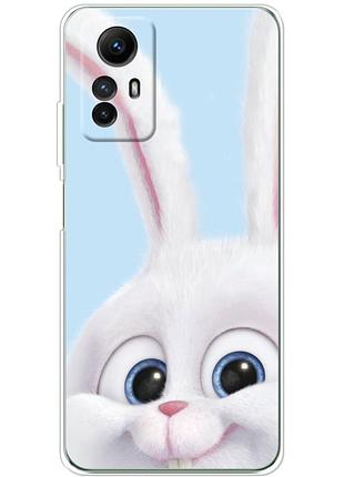 Чохол силіконовий з картинкою на xiaomi redmi note 12s (кролик сніжок)